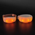 Hot Sale Custom Logo Flashing Remote LED Bracelet Control DMX Nylon LED Light Wristband DMX Radio Controlled  Led Bracelets