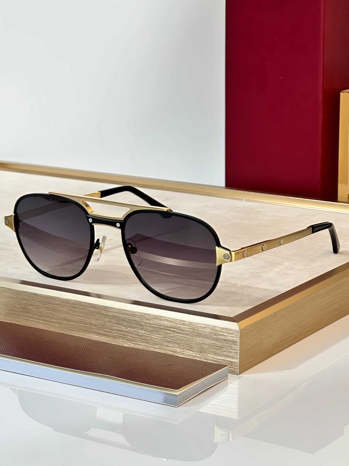 Vintage Pilot Sunglasses Men's Classic Metal Glasses Women's UV400 Driving Glasses New Fashion Double Beam Sunglasses 2026