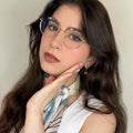 81507 Colorful Round Frame Anti Blue Light Optical Glasses Frames Women Crystal Cut TR90 Fashion Computer Eyeglasses 2026