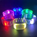 Custom LOGO Wireless RGB LED Wristband Party Supplier's DMX Remote Control Light-Up LED Bracelet Promotional Party Supplies