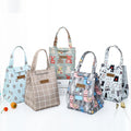 Fashion Cartoon Dot Lunch Bag Insulated Thermal Lovely Cat Breakfast Box Women Portable Hand Pack Picnic Travel Bags