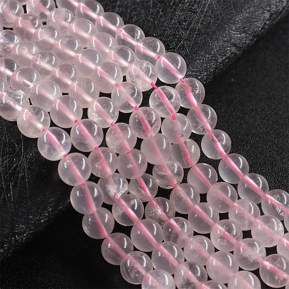 Semi-precious Healing Stone Rose Quartz Beads Bracelet Beads Strands Diy Handmade Jewelry Accessories Material