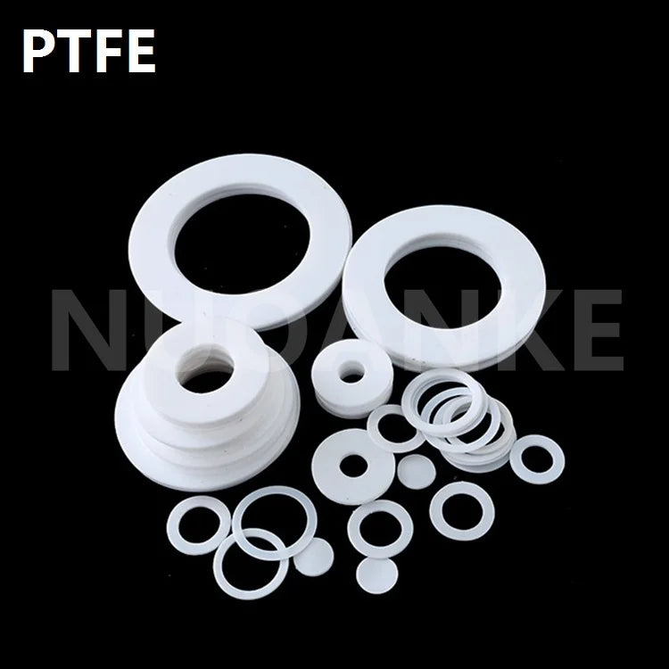Custom Flat Gasket PTFE Sheet Rod Plate High Temperature Resistance Backup Ring Soft PTFE Washer O Ring Seal MegaBDM
