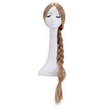 SARLA Long Blonde Princess Adults Costumes Synthetic Heat Resistant Ponytail Party Full Lace Wig 30 Inches Twist Braids Cosplay