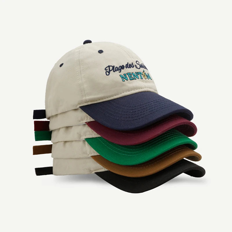 Wholesale Unisex Embroidery LogoAdjustable Cotton Mens Caps Casual 6 Panel Cotton Baseball Patchwork Cap Fitted Plain Cap