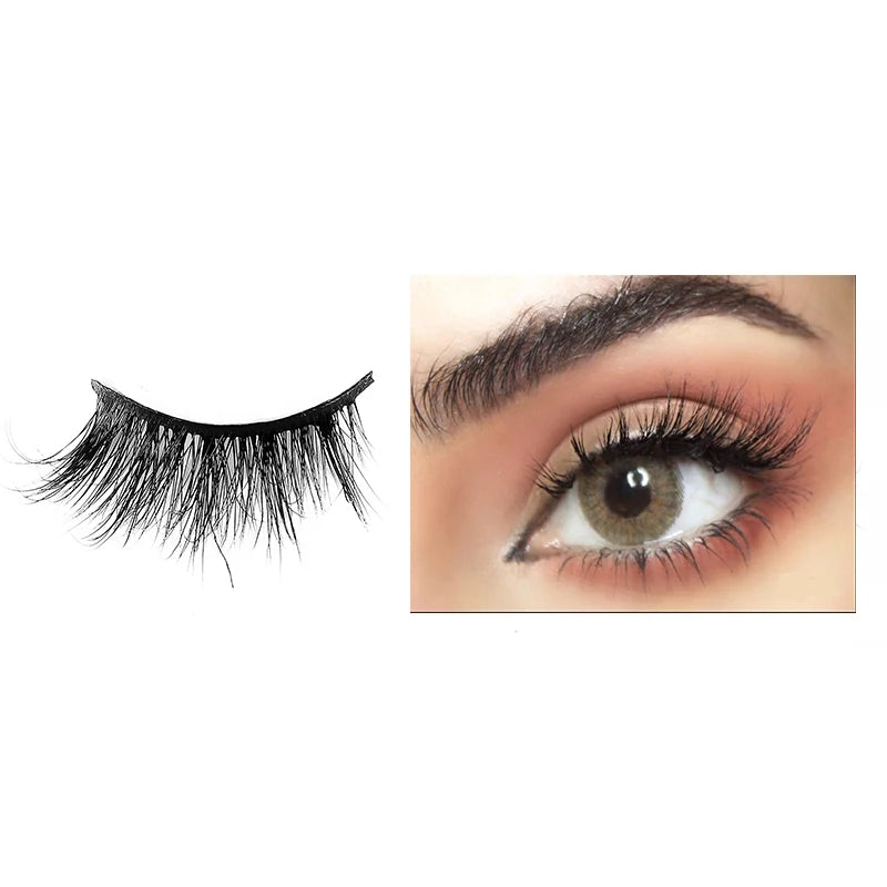 Long Eyelashes New Eyelash Half Eyelash Private Label Natural Arrival 3d Mink Fur Cotton Stalk Hand Made Black Mink Furfur