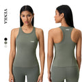 New Arrival Women Soft Breathable Clothing Sports Vest With Breast Pads Sleeveless Women's Elastic Fitness Workout Yoga Tank Top
