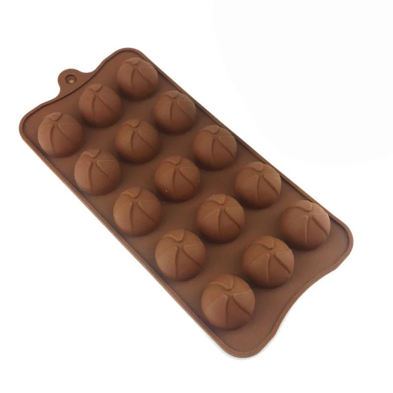 Wholesale Hot Sale OEM 1 Cavity Food Grade 3D Split Oval Shape Cartoon Chocolate Mould Eco-Friendly Silicone Baking Molds Kids