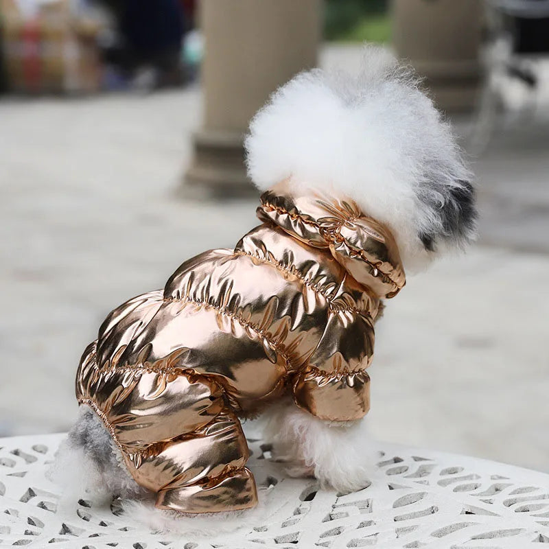 Luxury Pet Winter Jumpsuit Warm Dog Coat Chihuahua Puppy Clothes Warm Dog Outfit Jumpsuit Dog Winter Clothing MegaBDM