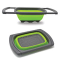 Over the Sink Collapsible Colander with Extendable Handles Kitchen Retractable Strainer Basket