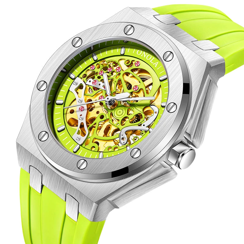 ONOLA 3834 Watch Men Luxury Brand Tourbillon Automatic Mechanical Watches Wristwatches Mechanical Customized Watches for Men