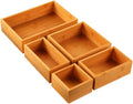 MultiUse Drawer Organizer Set Bamboo Storage Box Drawer Organizer Set Wooden Desk Junk Drawer Organizer Office Home