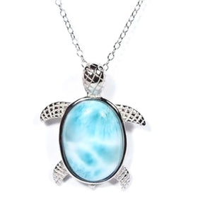 Custom Design Jewelry 925S Silver Jewellery Blue Larimar Pendant Natural Gemstone the Gem Store