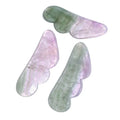 Huiying Customized logo beauty personal care natural Fluorite facial gua sha wing shape guastone