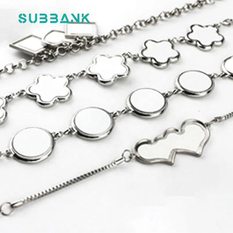 Subbank Bracelet Sublimation Wholesale Sublimation Blank Zinc Alloy Personalized Pop Trending Bracelets