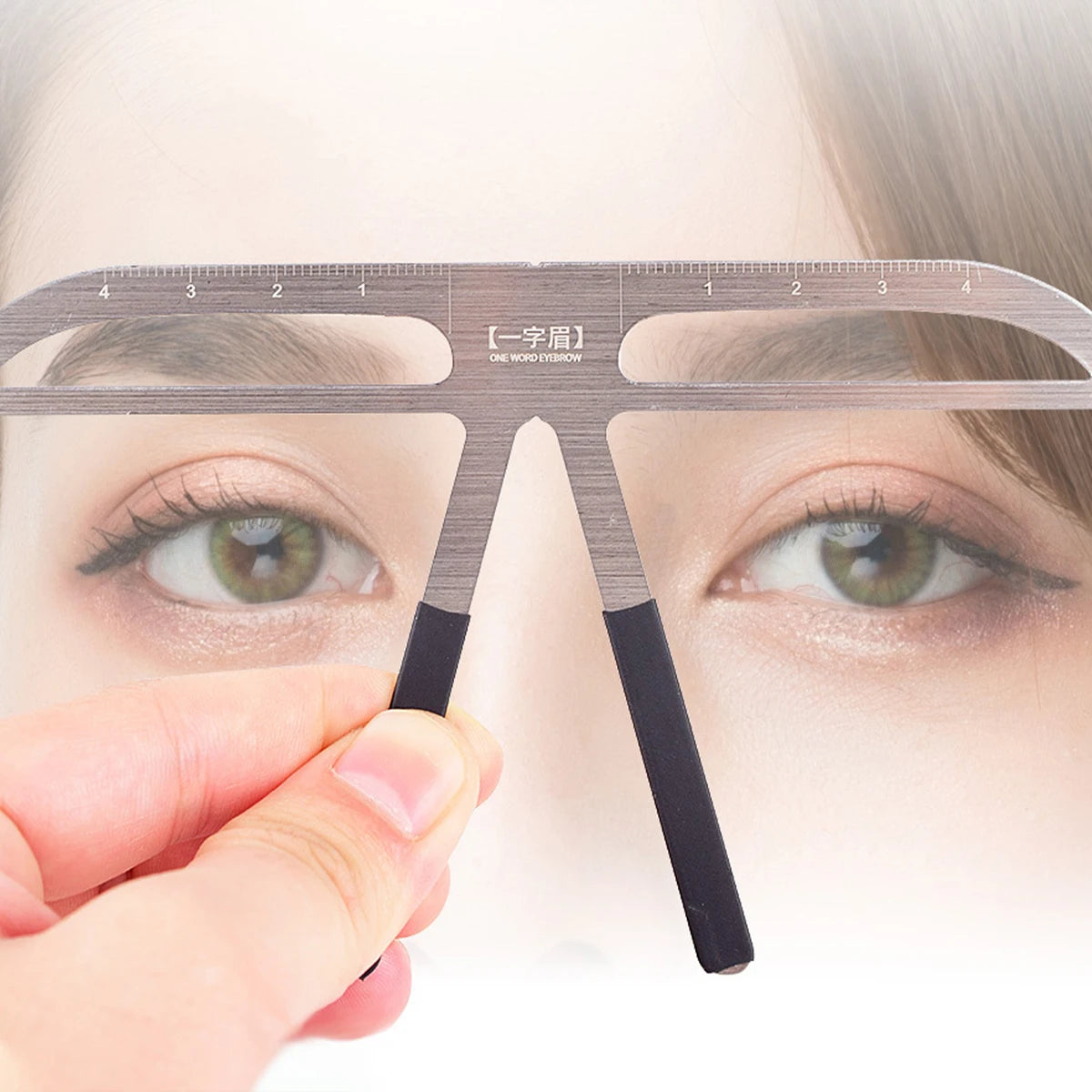 OEM Card Eyebrow Type Auxiliary Beauty Tool Kit Multi-Function Eyebrow Design Stencil Ruler and Stickers