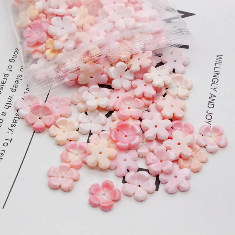 New Design 8/10/12mm Flower Shape Natural Mother of Pearl Shell Beads  Hand Craved Sakura Beads of Mother Pearl Shell for Diy
