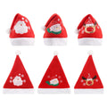 Pafu Christmas New Year Eve Holiday Party Supplies 3 Design Non-woven Fabric Reindeer Snowman Hat Christmas Santa Hat