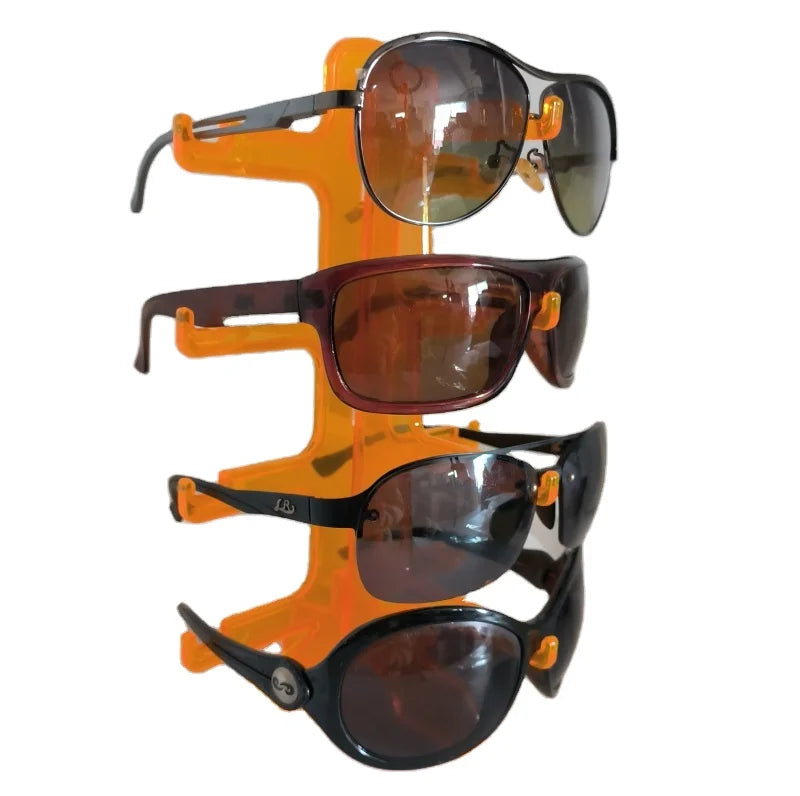 Fashion Tabletop 4-Pair Plastic Glasses Eyewear Spectacles Holder Display Stand Rack Prop