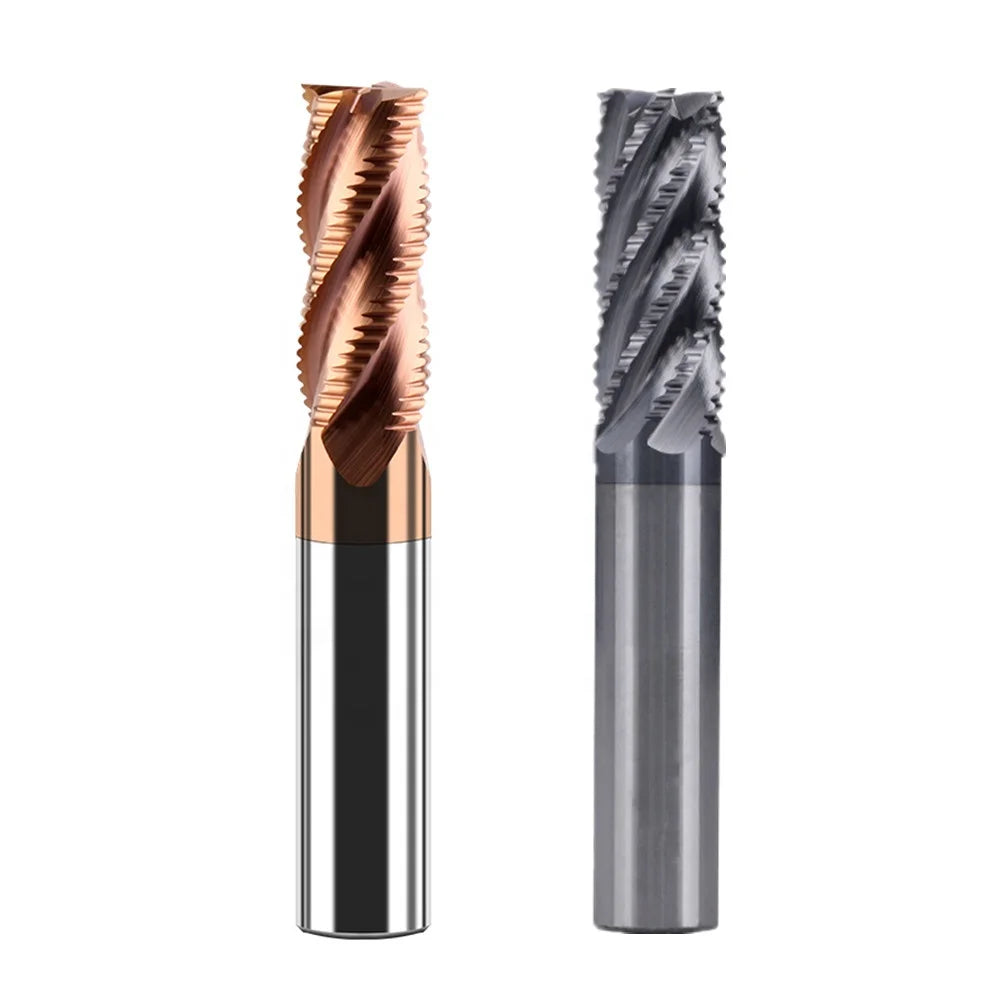 DLCC 6mm Diameter Tungsten Carbide 4 Flutes Roughing Endmill for Steel