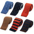 Wholesale New Design Men's Polyester Knitted Simple Dot Strip Custom Skinny Knit Tie Knitted Neckties MegaBDM