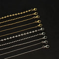 YF3857 YISS FERA Womens Trendy Geometric 18K Gold Plated Waterproof Stainless Steel Link Chain Charm Necklaces Gift