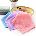RTS Microfiber Coral Velvet Soft Absorbent Pocket Small Towel 25*25 cm 30*30 cm Dish Cloth Kitchen Cleaning Towels