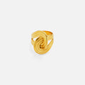 Dazan New Winter HOT INS Trendy 18k PVD Gold Plated Stainless Steel Neo Gothic Knot Irregular Tie Ring Cowgirl Women Jewelry