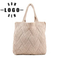 Fashion Handbag Crochet Shoulder Bag Large Capacity Wool Knitted Tote Bag