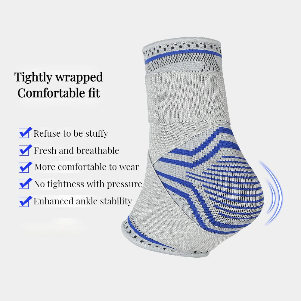 Custom Logo Running Football Basketball Professional Ankle Sports Socks Protector Support Brace Bracelet With Straps