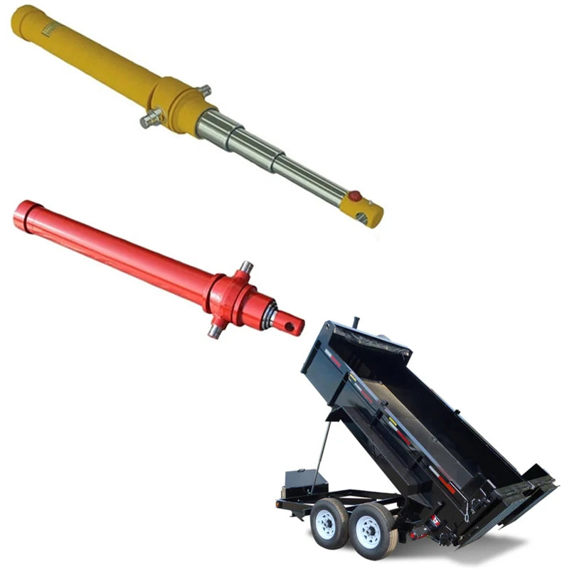 HCIC Factory 3 Axles 4 Axles U Type 3 Stages Small Hydraulic Cylinder for Dump Truck Trailer CN MFG