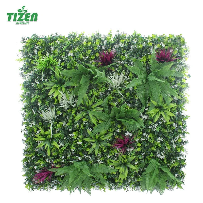 Tizen Wholesale Outdoor Home Decor Garden Landscaping Jungle Greenry Panel Green Artificial Plant Grass Wall