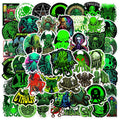 50Pcs Classic Cthulhu Mythos Alien Graffiti Stickers for Gift Book Phone Home Decor Vinyl Green Monsters Octopus Sticker
