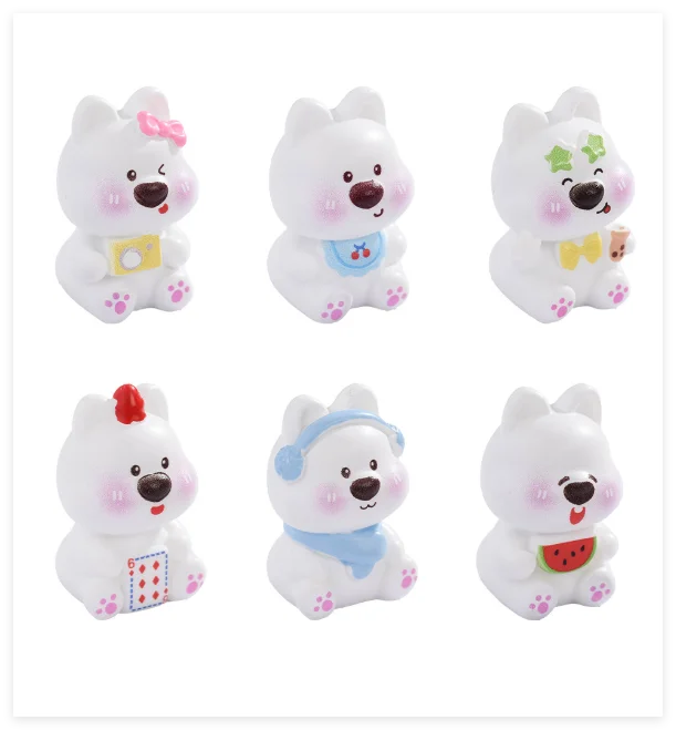 Home Decoration Cute Animals Garden Sculpture Animal Decoration Dog Figures Toy Resin Chihuahua Dalmatian Bichon Dobermann