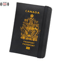RFID Blocking Canada Passport Cover Holder Travel Wallet PU Leather 11x15cm Fashion Custom Logo Packaging