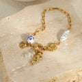 New Creative Waterproof 18K Gold Plated Stainless Steel Pendant Sea Tortoise Dolphin Starfish Butterfly Chain Bracelet Fashion