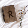 Retro A5 A6 Wooden Notebook Custom Engraved Wooden Cover Diary Customizable Spiral Binding Notepad Gift