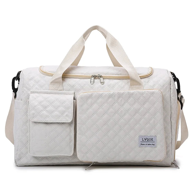 Large Capacity Travel Bag Dry Wet Separation Convenient Shoulder Luggage Storage Customizable Logo Embossed Design Zipper MegaBDM