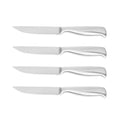 4-Piece Steak Knife Set with High Carbon Stainless Steel Ultra-Sharp Straight Edge Blades LFGB Certified Ambidextrous Design