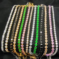 3mm 4mm 5mm Stainless Steel Fashion Jewelry Hip Hop Zircon Tennis Chain Bracelet Colorful Men CZ Bracelet Iced Out