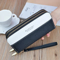 Women Luxury Double Zipper Wallet Design Tassel Fashion Long Pu Leather Wallet for Women