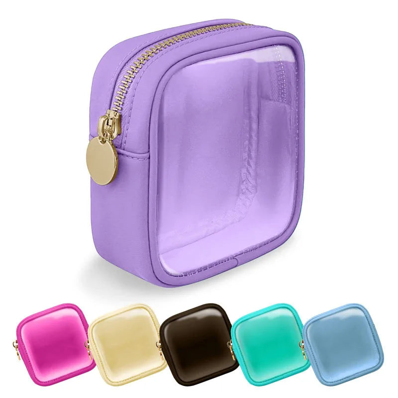 Colorful Women's Cosmetics Mini Storage  PVC Transparent Waterproof Travel Toiletry Clear Bag