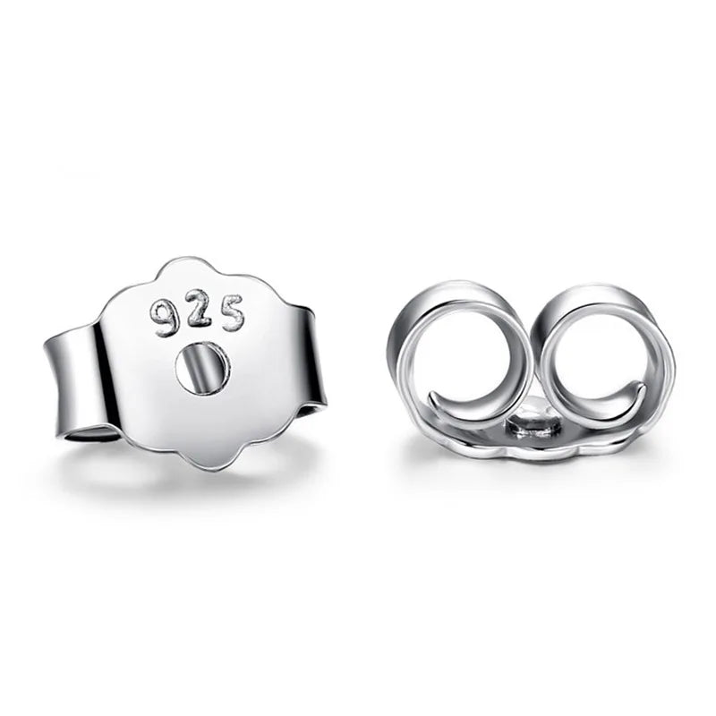 Wholesale S925 Sterling Silver plum Earplug Bare Earrings Studs Buckle Blocking Ear Plug Ear Cap Earring Accessories