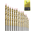 1.5-6.5mm Titanium Coated Twist Drill Bit Set HSS Drill Bit for Wood Metal Hole Cutter Power Woodworking Tools Juego De Brocas