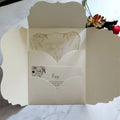 Tri-fold Card Wedding Program Card Frosted Acrylic Invitation with Envelopes Wholesale Gold Foiled