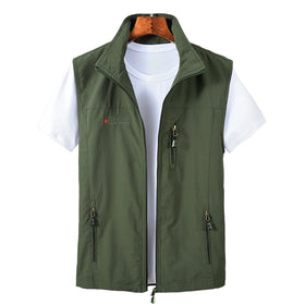 Wholesale Customized logo Outdoor Casual Men's Fisherman Vest Soft Shell Quick Drying Running Vest Photography Fisherman Vest