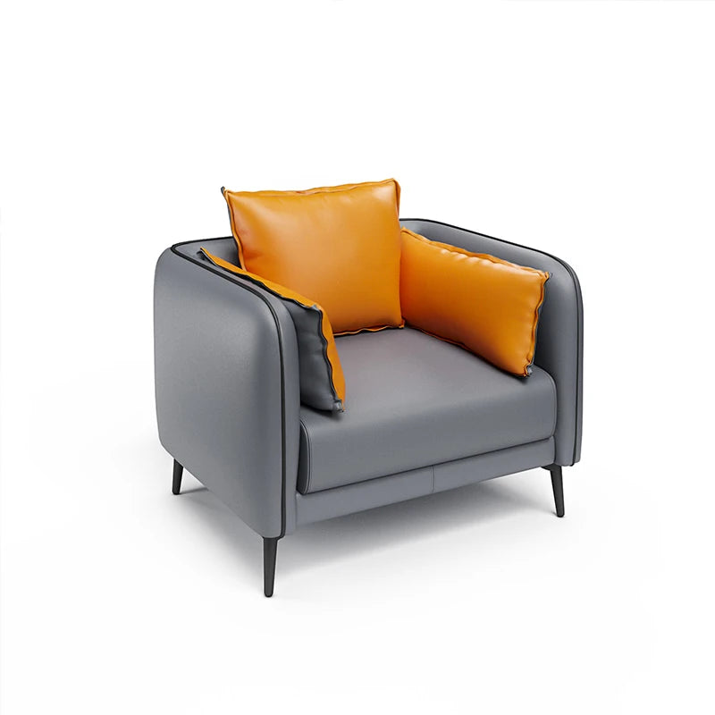 Design Italian Style Modern Set Furniture Living Room Leather Sectional Sofa