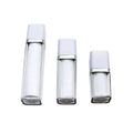 Custom logo 15ml 30ml 50ml High Grade AS White and Black Pump square Airless Bottle Cosmetic Package Container Lotion Bottle