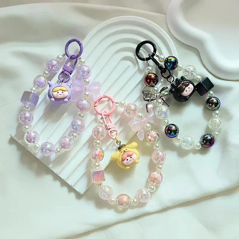 Cartoon Cute Beads Mobile Phone case Pendant Cute Cute Blind Box Gift Student Bag Jewelry Keychain Pendant