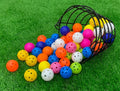 Metal Golf Ball Basket with Handle Hold 100 Golf Balls Rustproof Wire Golf Ball Storage Bucket for Driving Range Practice Course